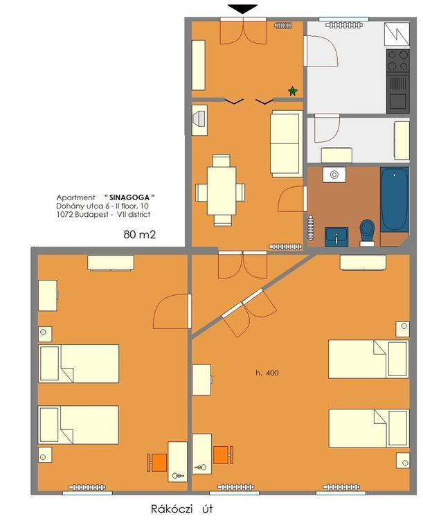 Sinagoga Appartement Boedapest Buitenkant foto